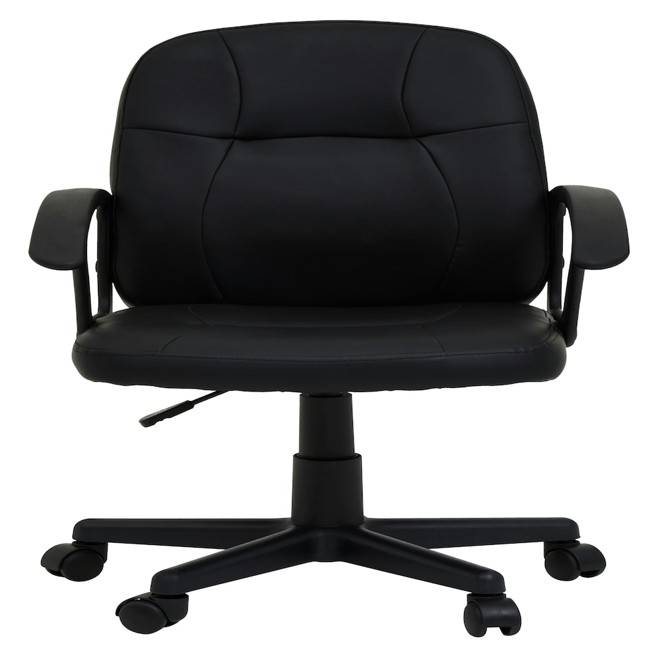 image 1 of Interiors By Premier Comfortable Black Small Home Office Chair, Ergonomic Work From Home Chair, Movable Ergonomic Office Chair