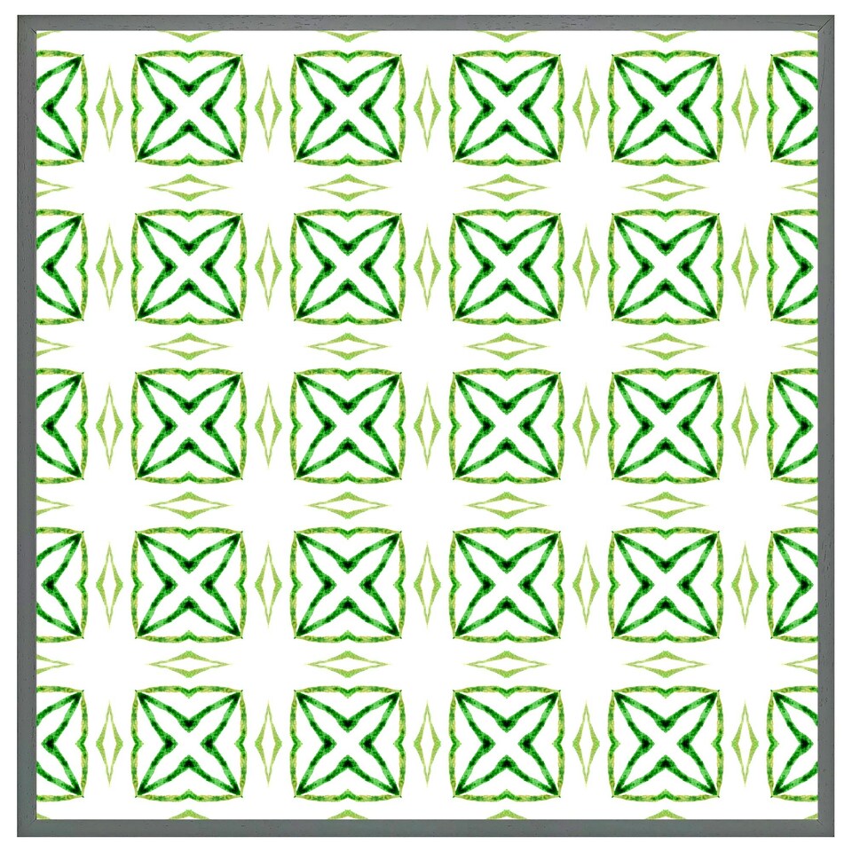 image 1 of Green extraordinary boho chic summer design (Picutre Frame) White | L