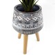 image 7 of Large Blue Composite Planter with Stand | Blue