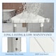 image 5 of HOMCOM Shower Stool with Storage Shelf and HDPE Seat, White