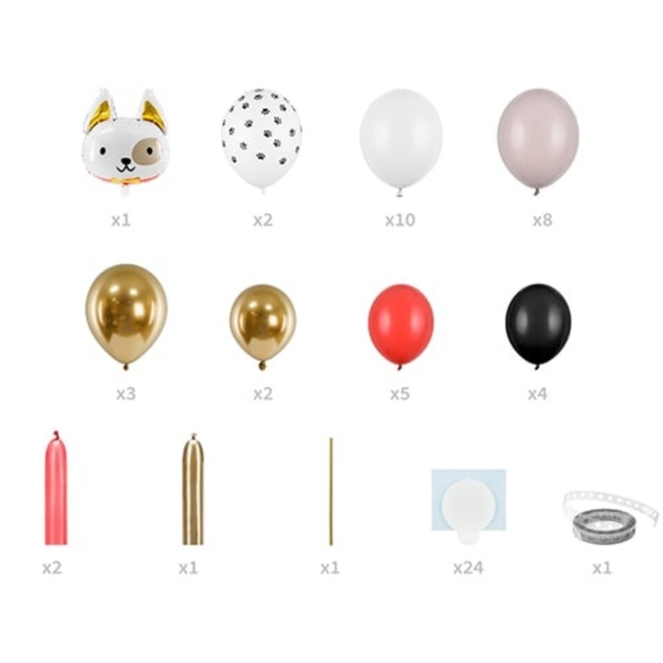 image 1 of White Dog DIY Premium Balloon Kit