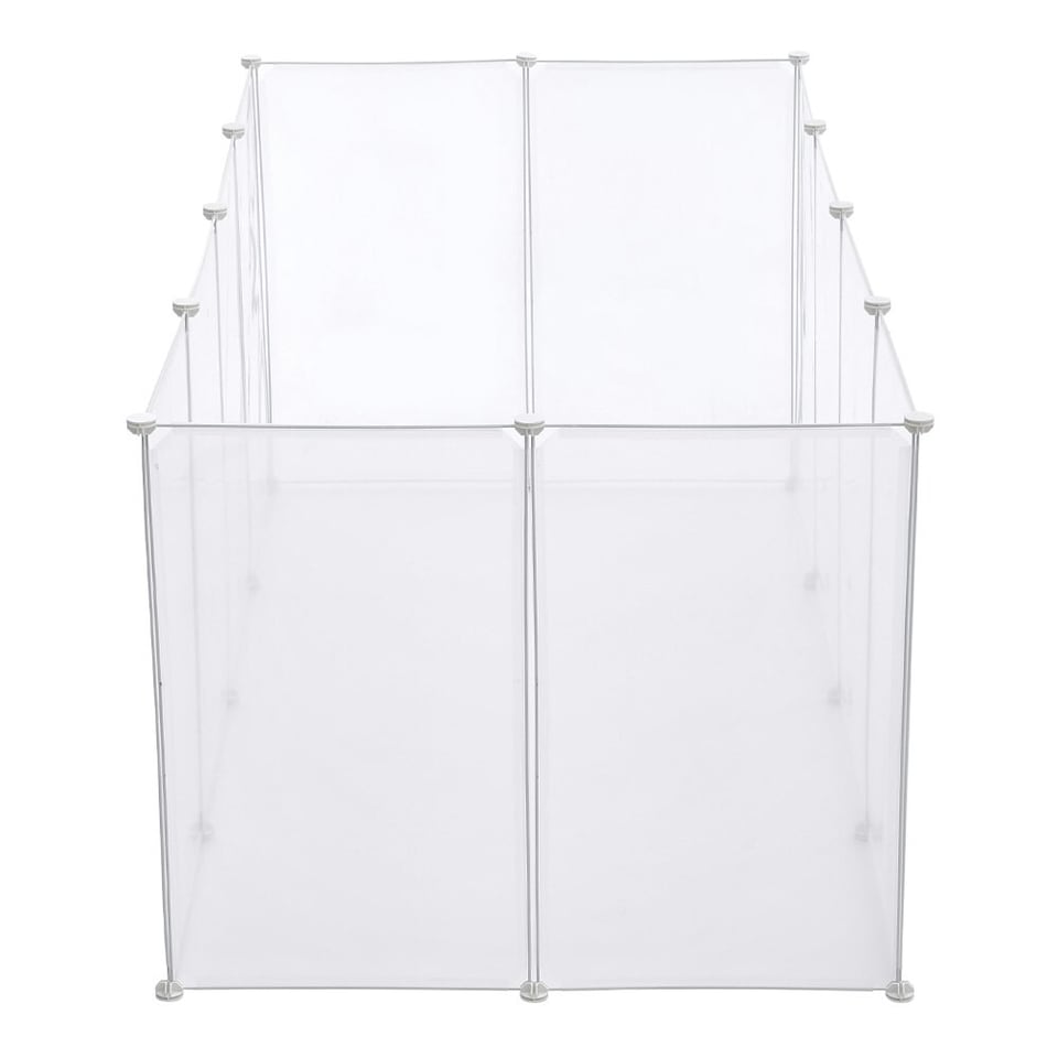 image 1 of Living and Home 12-Panel Portable Pet Playpen for Indoor & Outdoor Use | Clear | Not provided