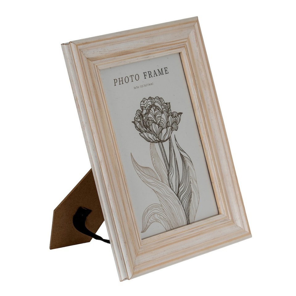 image 1 of Isla Photo Frame 5X7 - Wood - White