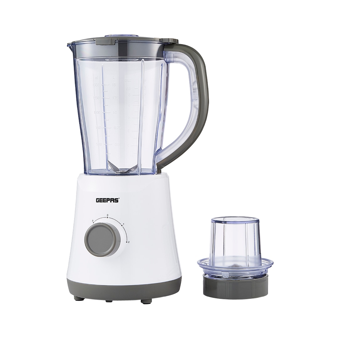 GEEPAS 2-in-1 Electric Food Jug Blender 500W - Grey