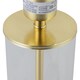 image 4 of Aura - Satin Brass Table Lamp with Green Fern Cut Out Silver Shade | Gold | Green | Large | 1