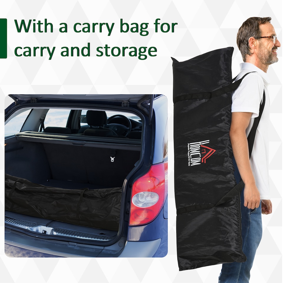 image 1 of HOMCOM Set of 2 Football Goal Net 6 x 3 ft Foldable Outdoor Sport Training Teens Adults Football with Carrying Bag Black