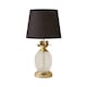 image 1 of ValueLights Contemporary Pineapple Design Gold And Clear Table Lamp With Black Shade
