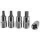 image 3 of 1/2" Drive Metric Hex Allen Male Torx Spline Triple Square Bit Sockets 15pc