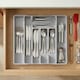 image 3 of 7-Section Extendable Plastic Cutlery Tray Organiser | Grey | 1