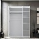image 3 of FWStyle Stora 3 Door Wardrobe - White Gloss Front White