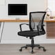 image 2 of Yaheetech Set of 2 Ergonomic Mesh Office Chair Mid-Back Black | Black