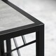 image 9 of HOMCOM Set of 3 Nesting Coffee Tables Square End Tables w/ Metal Frame, Grey Grey