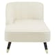 image 3 of Interiors by Premier Cream Chaise Lounge Sofa, Upholstered Velvet Sofa for Lounge, Living Room, Right Arm Chaise Accent Lounge