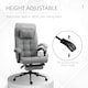 image 4 of Vinsetto Office Chair, Computer Chair with Adjustable Height, Head Pillow, Footrest for Home, Light Grey