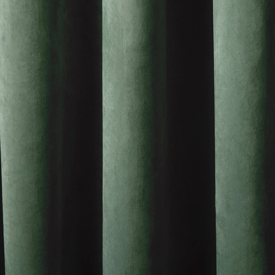 image 1 of Laurence Llewelyn-Bowen Montrose Eyelet Curtains Bottle Green