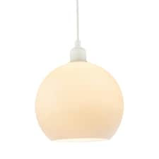 Simple and Classic Opal White 20cm Glass Ball Pendant Lighting Shade White