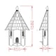 image 3 of Nayland Painted Three Nest Wall Cote - Pressure Treated Timber - L65.5 x W32 x H158 cm White | One Size