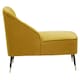 image 4 of Interiors by Premier Yellow Chaise Lounge Sofa, Upholstered Velvet Sofa for Lounge, Living Room, Right Arm Chaise Accent Lounge