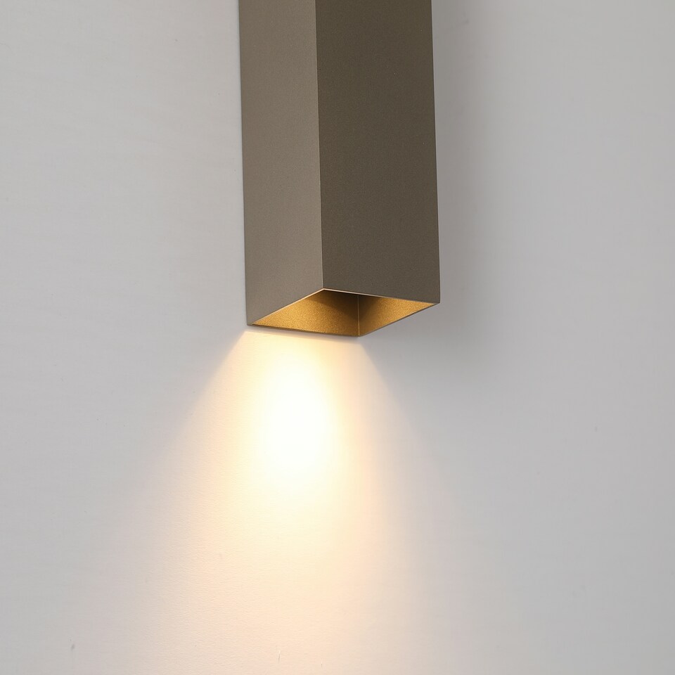 image 1 of London Square Up and Down Wall Light Brown