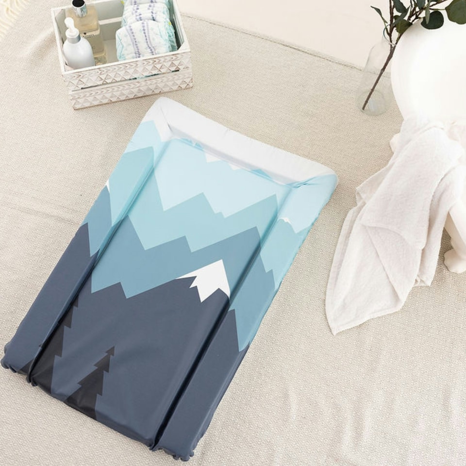 image 1 of Gilded Bird Flat Baby Changing Mats -Blue Mountains