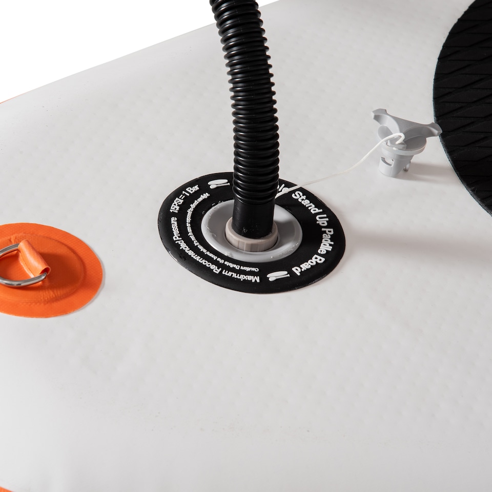 image 1 of Outsunny 10'6' x 30' x 6' Inflatable Stand Up Paddle Board, Non-Slip & Ultra-Light Deck with Adj Paddle, ISUP Accessories, Pump and Carry Bag, for Youth Adults Beginner | White | White