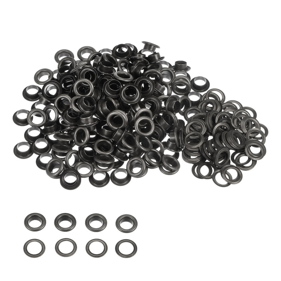 image 1 of 10mm Eyelets with Washers Durable Iron Grommets for DIY Project-100pcs