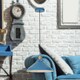 image 6 of First Choice Lighting Set of 2 Maxwell Mirage Blue Brushed Copper Ceiling Pendant Lights Blue | Copper