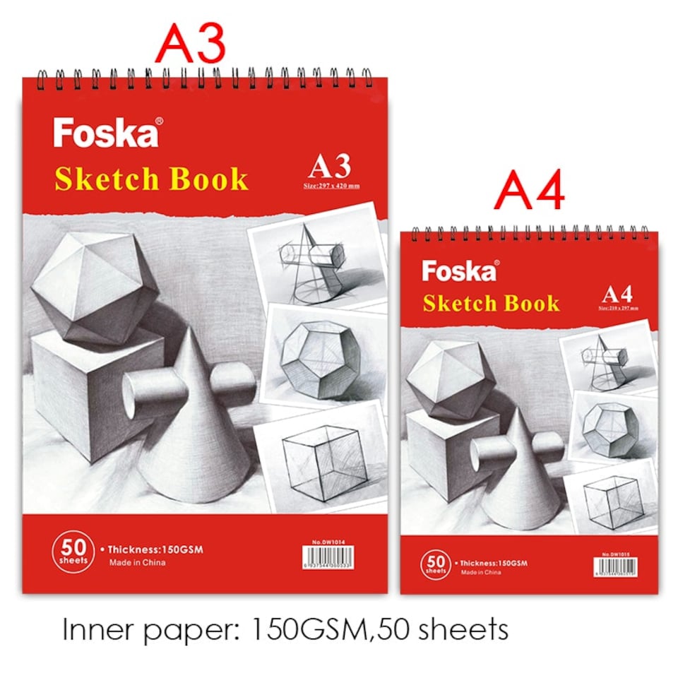 image 1 of A3 Sketch Book Top Spiral Bound