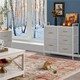 image 2 of Yaheetech 5-Drawer Storage Tower with Metal Frame Light Grey Grey | Light Grey