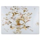 image 1 of Golden Flower Print Glass Chopping Board | Multi