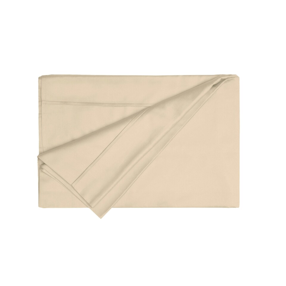 image 1 of Belledorm 200 Thread Count Egyptian Cotton Flat Sheet - Papyrus - Double