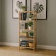 image 1 of Neo 5 Tier Bamboo Storage Shelf Shelves Rack Adjustable | Brown | Natural Wood