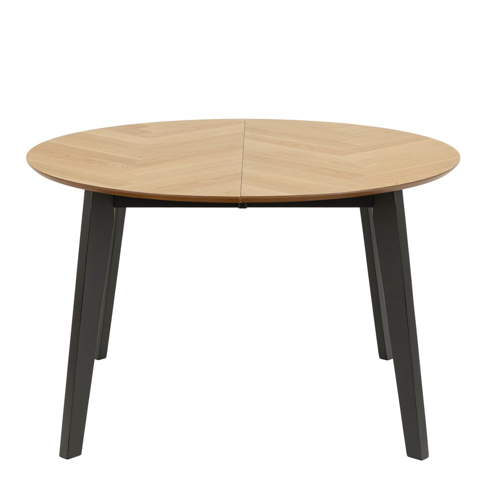 image 1 of Georgetown Round Dining Table in Oak & Black