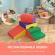 image 5 of HOMCOM 4-Piece Soft Play Set, Baby Foam Block, For Ages 1-3 Years, Red