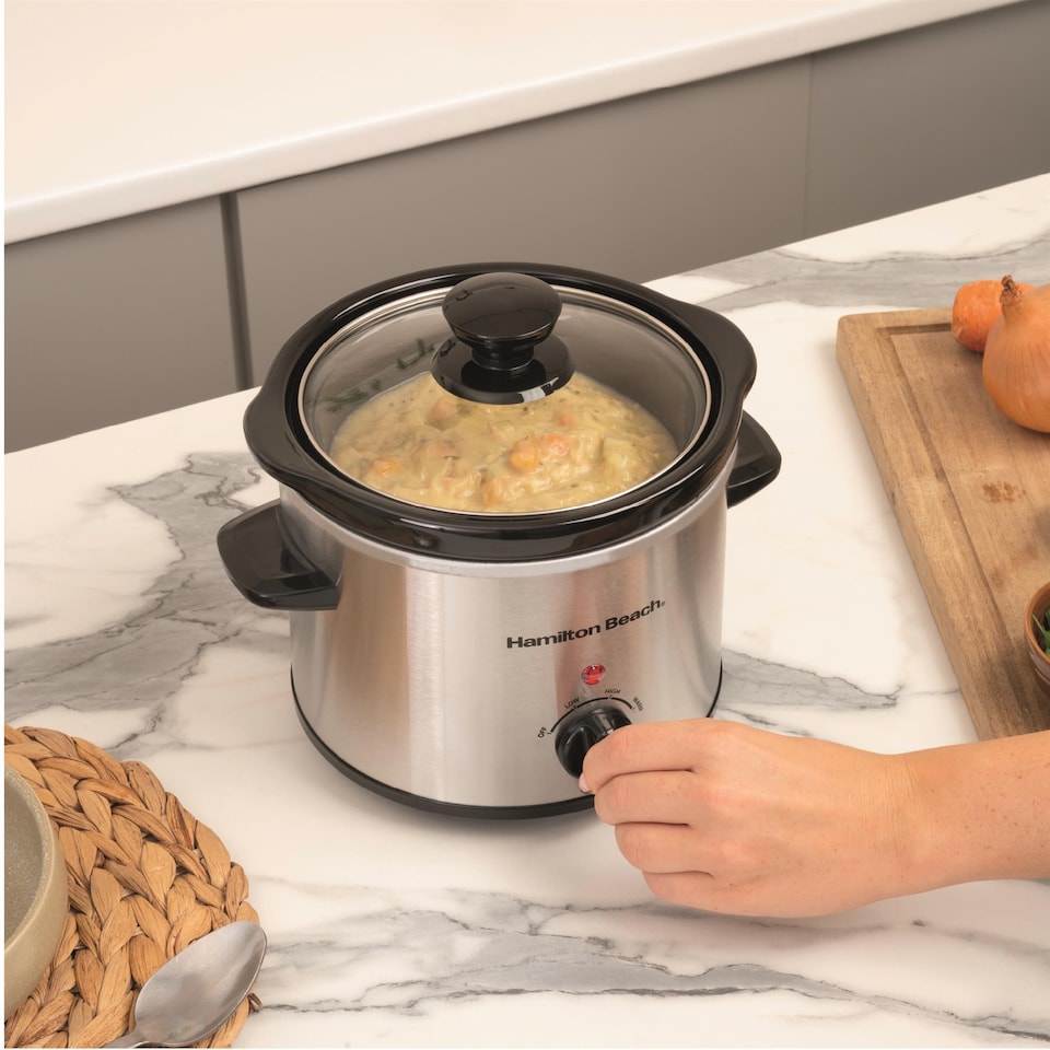 image 1 of Hamilton Beach 'The Mighty Mini' 1.8L Silver Slow Cooker