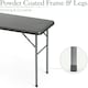 image 4 of Christow Folding Garden Table Rattan Effect Outdoor Camping Dining 4 Seater 4ft
