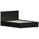 image 1 of Vida Designs Lisbon 4ft Small Double Size Ottoman Bed Storage Faux Leather, Black, 120 x 190cm