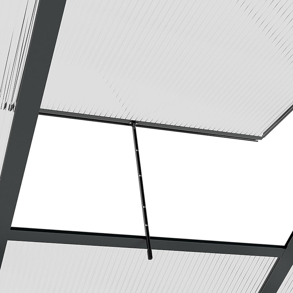 image 1 of Outsunny 6x6ft Walk-In Polycarbonate Greenhouse Plant Grow Galvanized