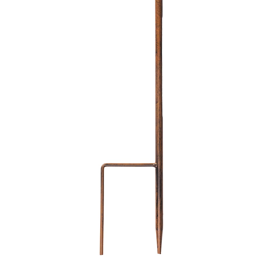 image 1 of Marco Paul Metal Garden Bird Bath & Bird Feeder on Stake with Decorative Robin Design 81cm
