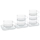 image 1 of LAV 12pc Cozy Stacking Glass Coffee Cups & Saucer Set - 270ml Clear