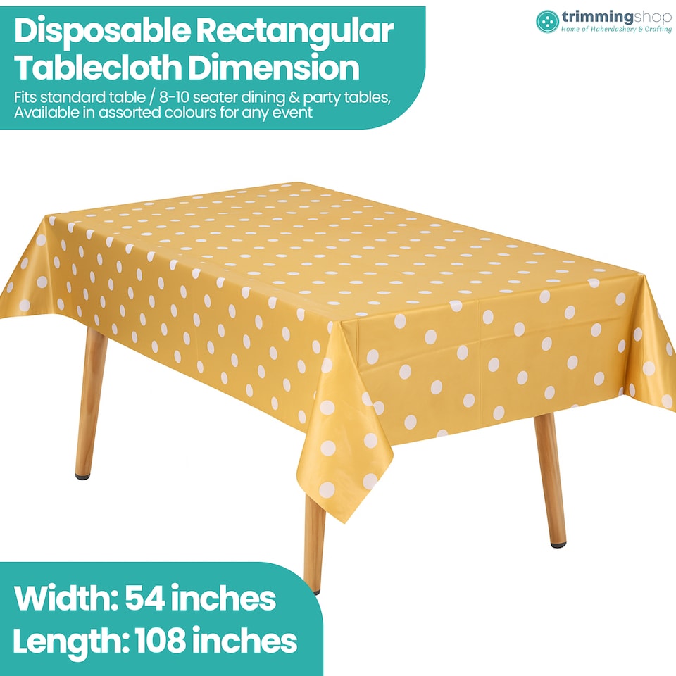 image 1 of Polka Dots Disposable Plastic Table Cover - 54" x 108"