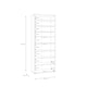 image 9 of Alice Springs Tall Shoe Cabinet with 4 Doors Push-to-Open in Light Grey