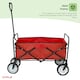 image 5 of Oypla Red Heavy Duty Foldable Garden Festival Trolley Folding Cart Wagon Truck Wheelbarrow