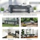 image 6 of Outsunny 1.1M Outdoor Garden Bench Patio Loveseat Fir Wood 2 Person Grey