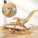 image 3 of Living and Home Bamboo Rocking Chair Foldable Recliner - Natural