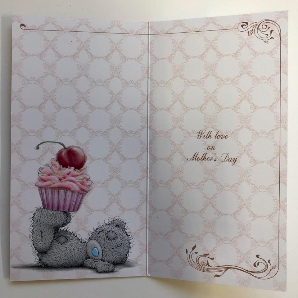 image 1 of Wonderful Nannie Mother's Day Cute Me To You Bear Cupcake On Head Card New