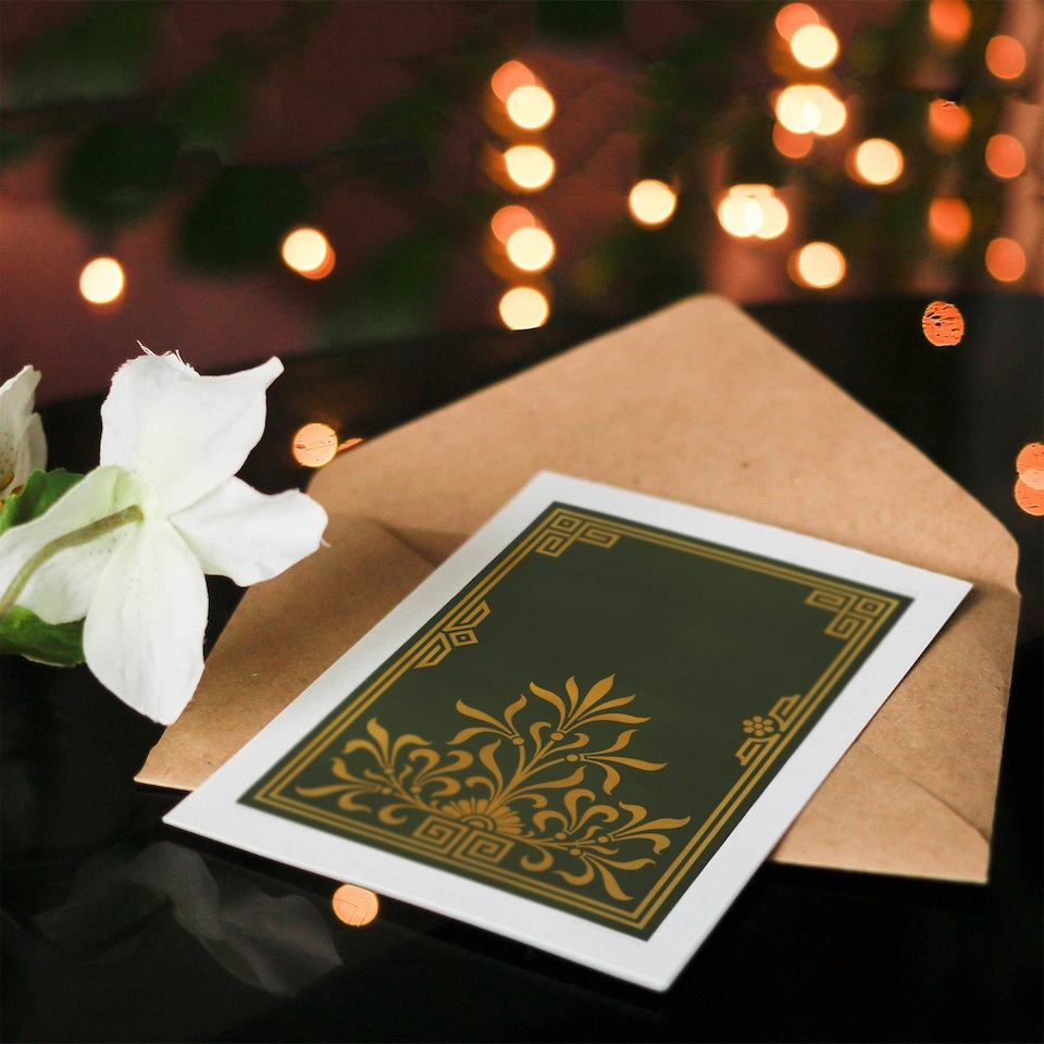 image 1 of GA and MA Audsley Art Card Antique Art Deco Botanical Pattern