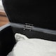 image 8 of HOMCOM Semi-Circle Storage Ottoman Bench Tufted Upholstered Grey