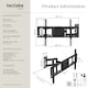 image 6 of Television Bracket - 32-100 inch screens, extendable, tilt, swivel TV wall mount