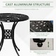 image 3 of Outsunny 78cm Round Garden Dining Table with Parasol Hole Cast